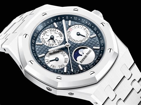 royal oak white ceramic|ap white ceramic perpetual calendar.